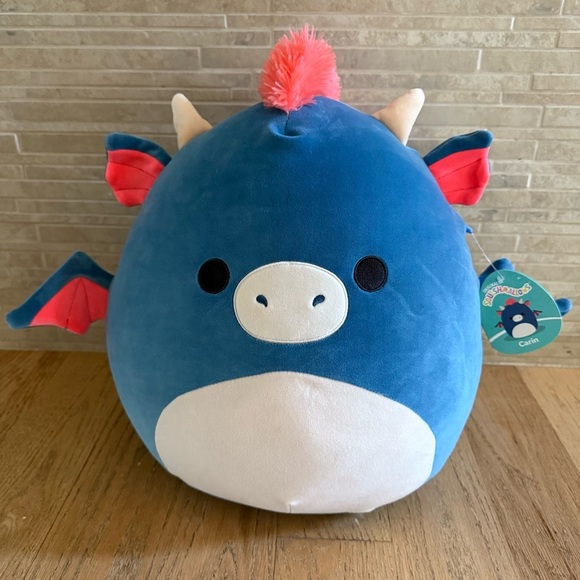 Squishmallows 🐲 Carin The Blue Dragon 16” Orange Plush Stuffed Toy New w/ tags - Picture 1 of 9